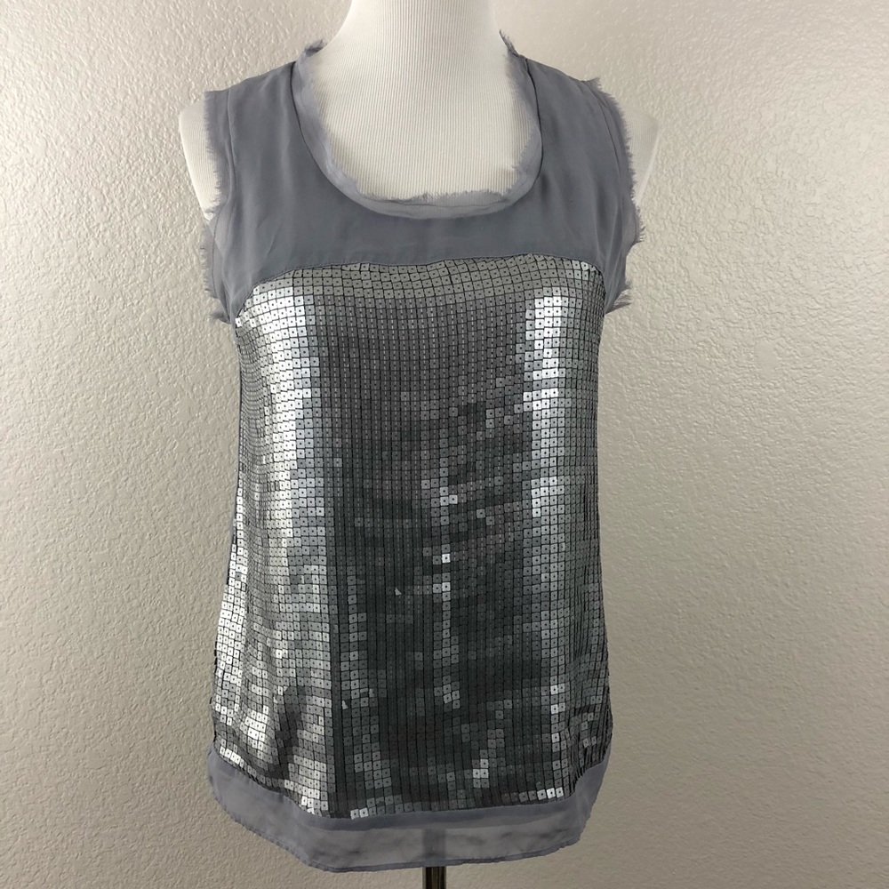 Ann Taylor LOFT Sequin Sleeveless Blouse Small